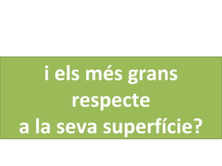 i els més grans
respecte
a la seva superfície?
 