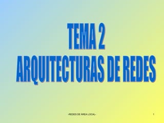 TEMA 2 ARQUITECTURAS DE REDES 