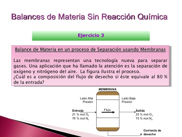 Balance De Materia Sin Reaccion Quimica Pdf Compartir