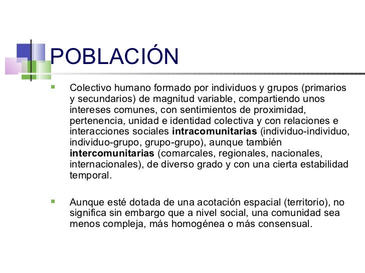 Elementos de una comunidad