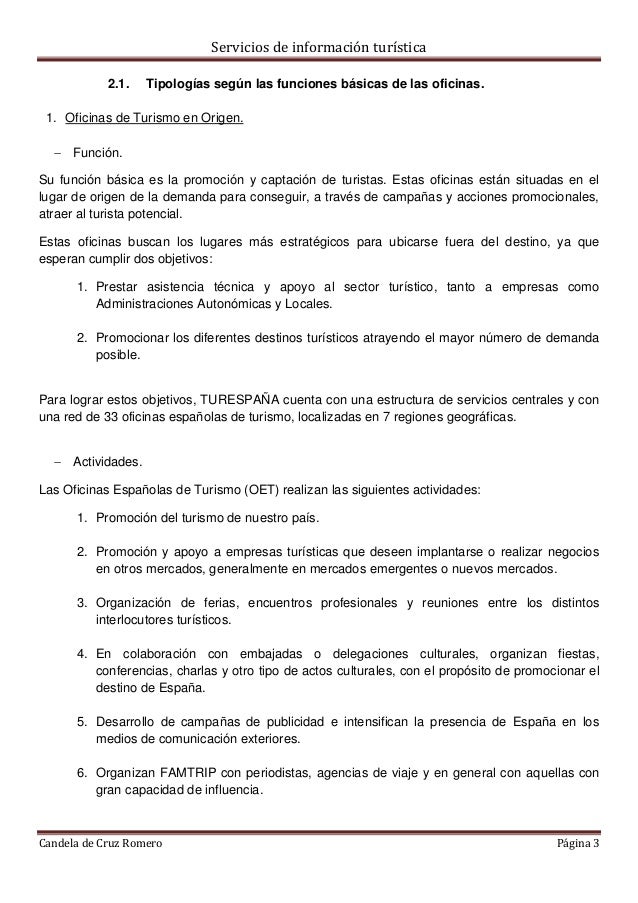 Tema 2 Oficinas De Informacion Turistica Tipologias Y