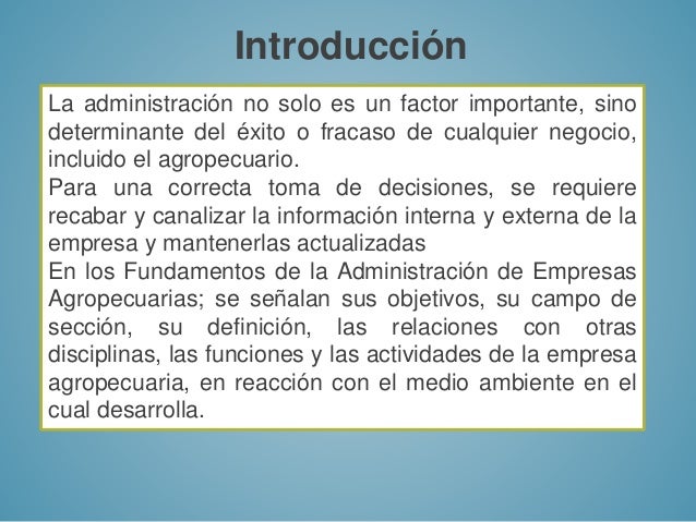 Gestión y Administración de Empresas Agropecuarias