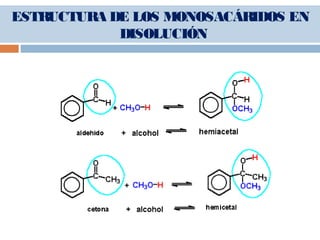 ESTRUCTURA DE LOS MONOSACÁRIDOS EN
DISOLUCIÓN
 
