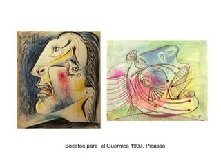 Bocetos para  el Guernica 1937, Picasso 