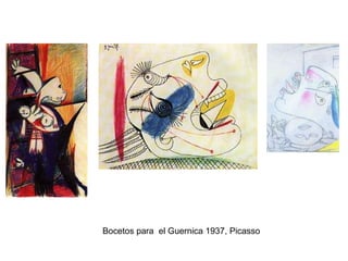 Bocetos para  el Guernica 1937, Picasso 