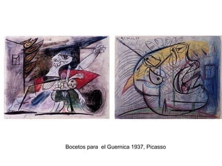 Bocetos para  el Guernica 1937, Picasso 