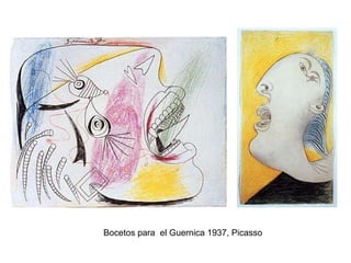 Bocetos para  el Guernica 1937, Picasso 