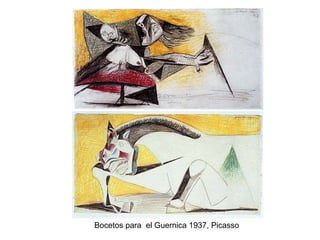 Bocetos para  el Guernica 1937, Picasso 