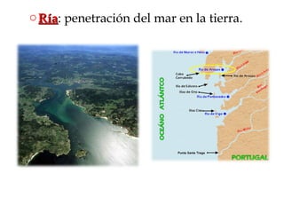 oRíaRía: penetración del mar en la tierra.
 