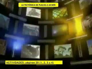 LA TECTÓNICA DE PLACAS-2.18 MINLA TECTÓNICA DE PLACAS-2.18 MIN
ACTIVIDADES: páginas 29 (1, 2, 3 y 4)
 