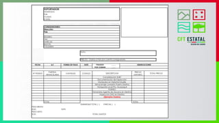 EXPORTADOR:
DOMICILIO:
País
Ciudad:
E-MAIL:
CONSIGNATARIO:
Dirección:
País
SEGURO:
VIA:
MARCAS:
BULTOS:
VOLUMEN:
Nota:
PRECIO: Gastos a Fob por cuenta consignatario
FECHA b/l FORMA DE PAGO FLETE PAGADO _____
POR COBRAR ____
Nº PEDIDO
PARTIDA
ARANCELARIA
CANTIDAD CODIGO
PRECIO
UNITARIO
TOTAL TOTAL
EMBARQUE TOTAL ( ) PARCIAL ( )
PESO BRUTO
KGS: SON:
PESO NETO
KGS: TOTAL GASTOS
OBSERVACIONES
TOTAL PRECIO
DESCRIPCION
Consolidacion 2x40'
Documentacion de Inspeccion
Manipuleo en Delantal Muelle
Almacenaje conexión Puerto Destino
(Ejemplos Gastos)
Transporte Local Pto. Guayaquil
PORTEO
Honorarios Agente de Aduana en Destino
Inspeccion SAG en Destino
Nota de Gastos
N° …………………………...
 