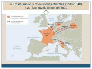 4. Restauración y revoluciones liberales (1815-1848)
4.2. . Las revoluciones de 1830
 