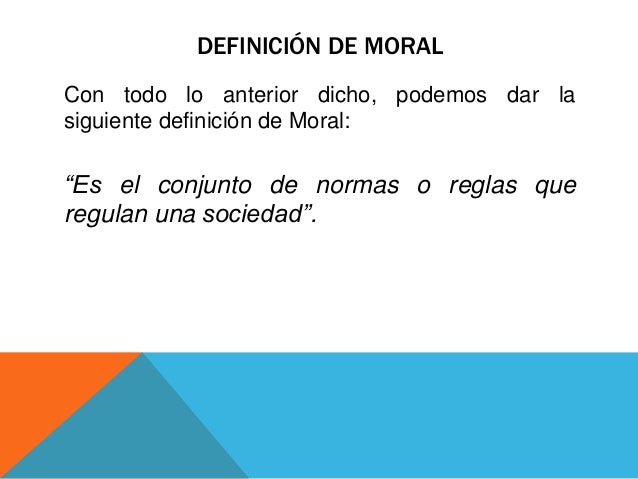 La moral