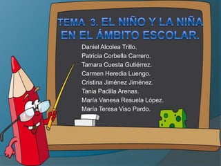 Daniel Alcolea Trillo.
Patricia Corbella Carrero.
Tamara Cuesta Gutiérrez.
Carmen Heredia Luengo.
Cristina Jiménez Jiménez.
Tania Padilla Arenas.
María Vanesa Resuela López.
María Teresa Viso Pardo.
 