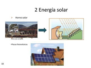 18
 Horno solar
•Horno solar de Odeillo.
•Placas fotovoltaicas
2 Energía solar
 