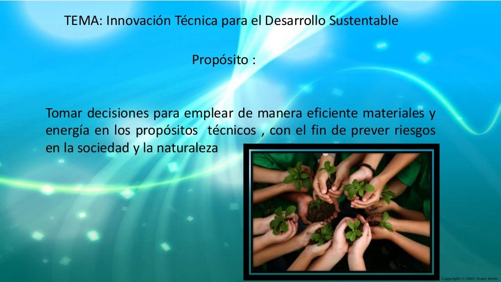 La innovación técnica para el desarrollo sustentable