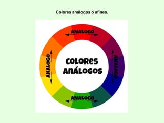 Colores análogos o afines.
 