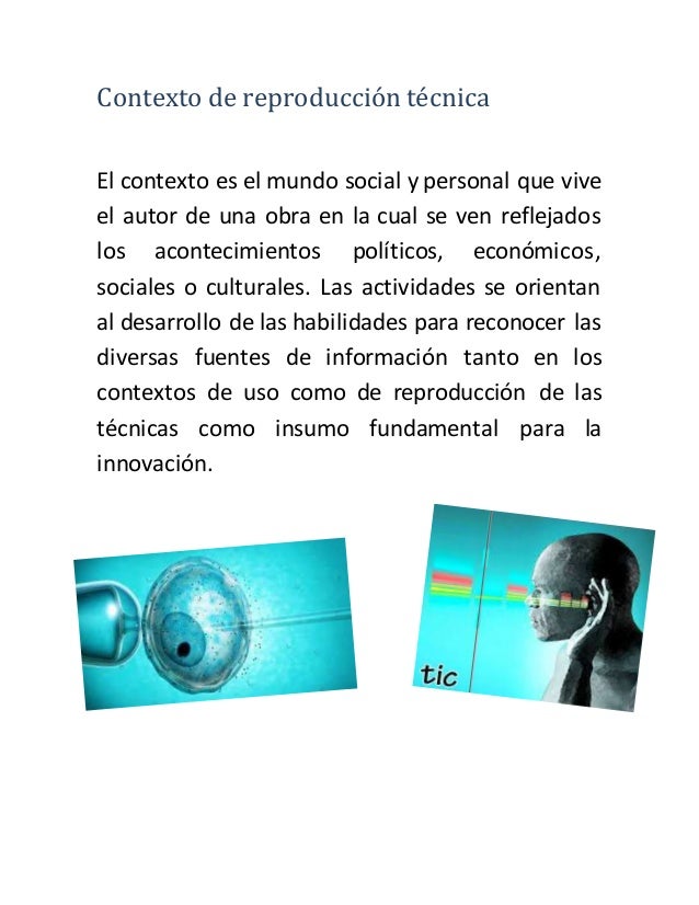 Características y fuente de la innovación técnica