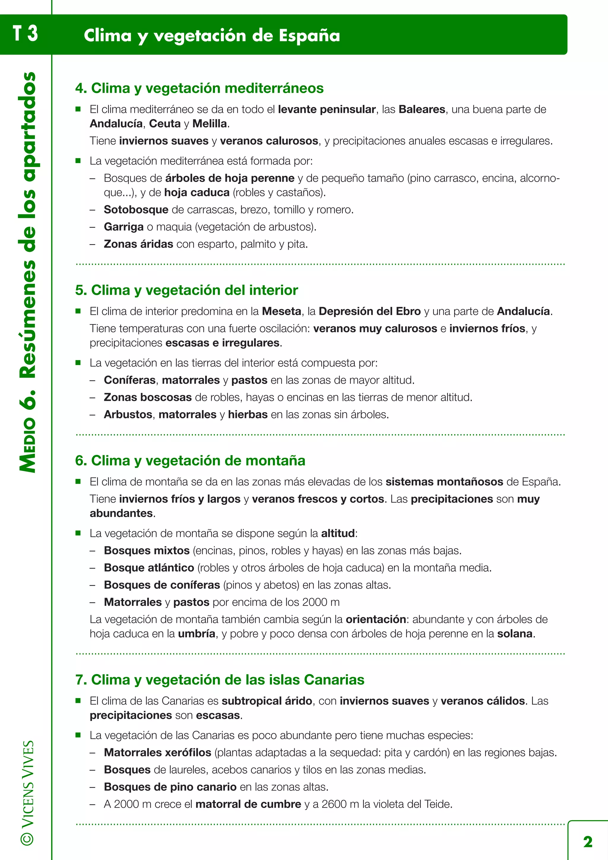 Tema 3: CLIMA Y VEGETACIÓN | PDF