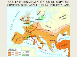 3.2.3.- LA CORONA D’ARAGÓ ALS SEGLES XIV I XV:
COMPROMÍS DE CASPE I GUERRA CIVIL CATALANA
 