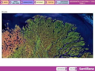 GEOGRAFÍA E HISTORIA 1.º ESO
TEMA 3
INICIOINICIO
MAPA
DEL TEMA
MAPA
DEL TEMA
ANIMACIONESANIMACIONES INTERNETINTERNET TEXTOSTEXTOSTEXTOS
ESQUEMAS
Y ACTIVIDADES
ESQUEMAS
Y ACTIVIDADES
SALIRSALIRANTERIORANTERIOR
 