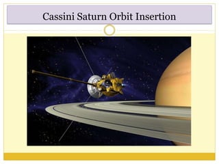 Cassini Saturn Orbit Insertion
 