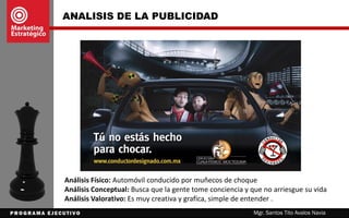 ANÁLISIS DE PRECIO Y VENTAS
Mgr. Santos Tito Avalos Navia
Realice el análisis interno del
precios de sus productos y de
las ventas de su empresa
 