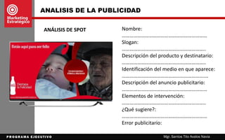 Mgr. Santos Tito Avalos Navia
Realice el análisis interno de
los Canales de Distribución
que utiliza su empresa.
ANÁLISIS DE CANALES DE DISTRIBUCIÓN
 
