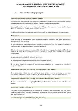 Desarrollo y reutilización de componentes software y multimedia ...