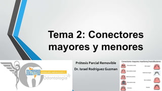 Tema 2: Conectores
mayores y menores
Prótesis Parcial Removible
Dr. Israel Rodriguez Guzman
 