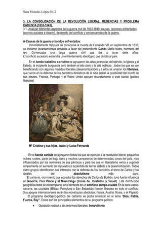 3. LA CONSOLIDACIÓN DE LA REVOLUCIÓN LIBERAL: REGENCIAS Y PROBLEMA ...
