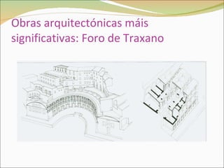 Obras arquitectónicas máis significativas: Foro de Traxano 