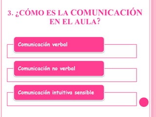 3. ¿CÓMO ES LA  COMUNICACIÓN  EN EL AULA? 