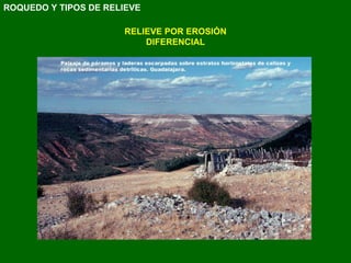 RELIEVE POR EROSIÓN DIFERENCIAL ROQUEDO Y TIPOS DE RELIEVE 