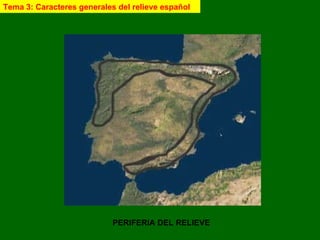 Tema 3: Caracteres generales del relieve español PERIFERIA DEL RELIEVE 