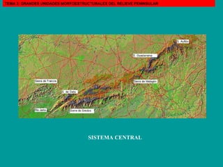 SISTEMA CENTRAL TEMA 3: GRANDES UNIDADES MORFOESTRUCTURALES DEL RELIEVE PENINSULAR 
