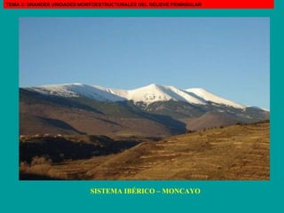SISTEMA IBÉRICO – MONCAYO TEMA 3: GRANDES UNIDADES MORFOESTRUCTURALES DEL RELIEVE PENINSULAR 