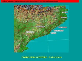 CORDILLERAS COSTERO - CATALANAS TEMA 3: GRANDES UNIDADES MORFOESTRUCTURALES DEL RELIEVE PENINSULAR 