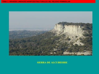 SIERRA DE ALCUBIERRE TEMA 3: GRANDES UNIDADES MORFOESTRUCTURALES DEL RELIEVE PENINSULAR 