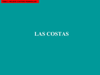 LAS COSTAS TEMA 3: RELIEVE COSTERO PENINSULAR 