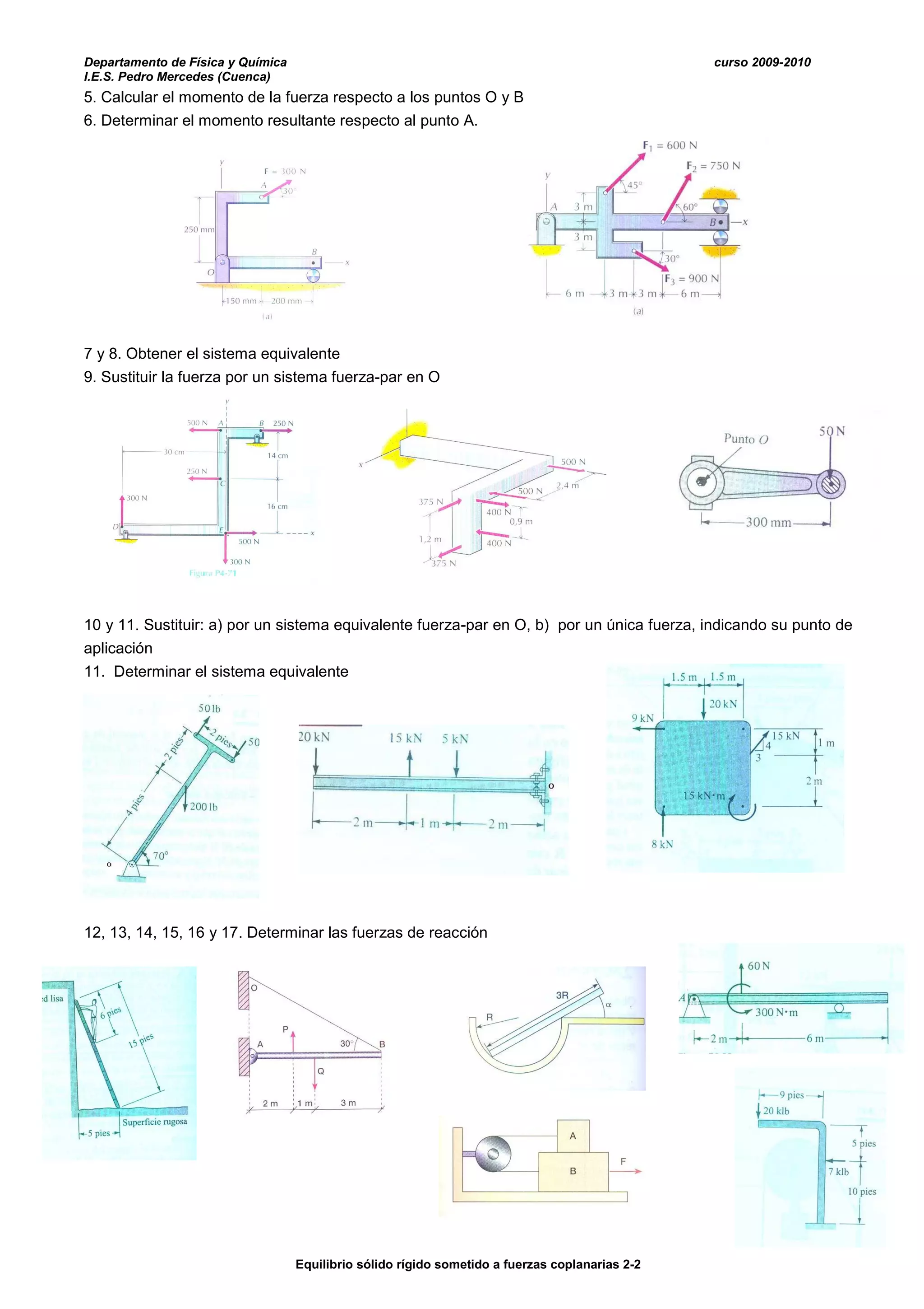 Tema 3. Estática del sólido rígido | PDF
