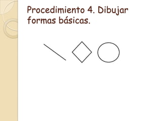 Procedimiento 4. Dibujar
formas básicas.
 