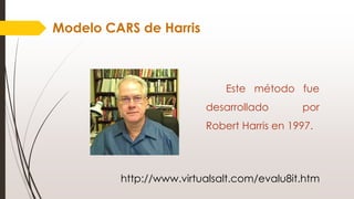 Modelo CARS de Harris
Este método fue
desarrollado por
Robert Harris en 1997.
http://www.virtualsalt.com/evalu8it.htm
 