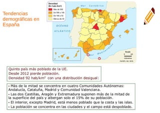Tendencias
demográficas en
España