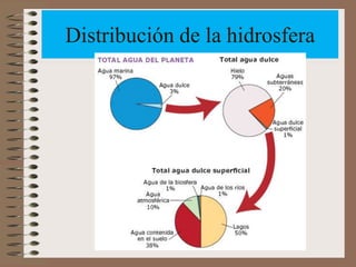 Distribución de la hidrosfera
 