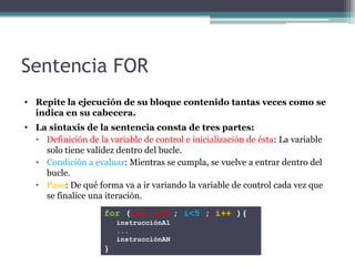 Sentencias de repetición en Java | PPTX