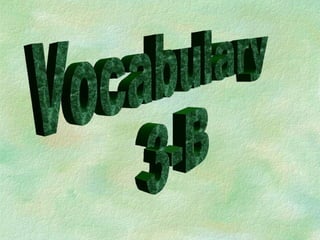 Vocabulary 3-B 