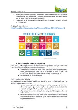 Tema 3 ecosistemas | PDF