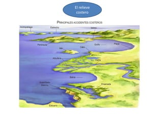 El relieve
costero
 