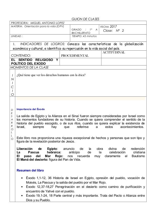 Tema 3 El Sentido Religioso Y Político Del Exodo